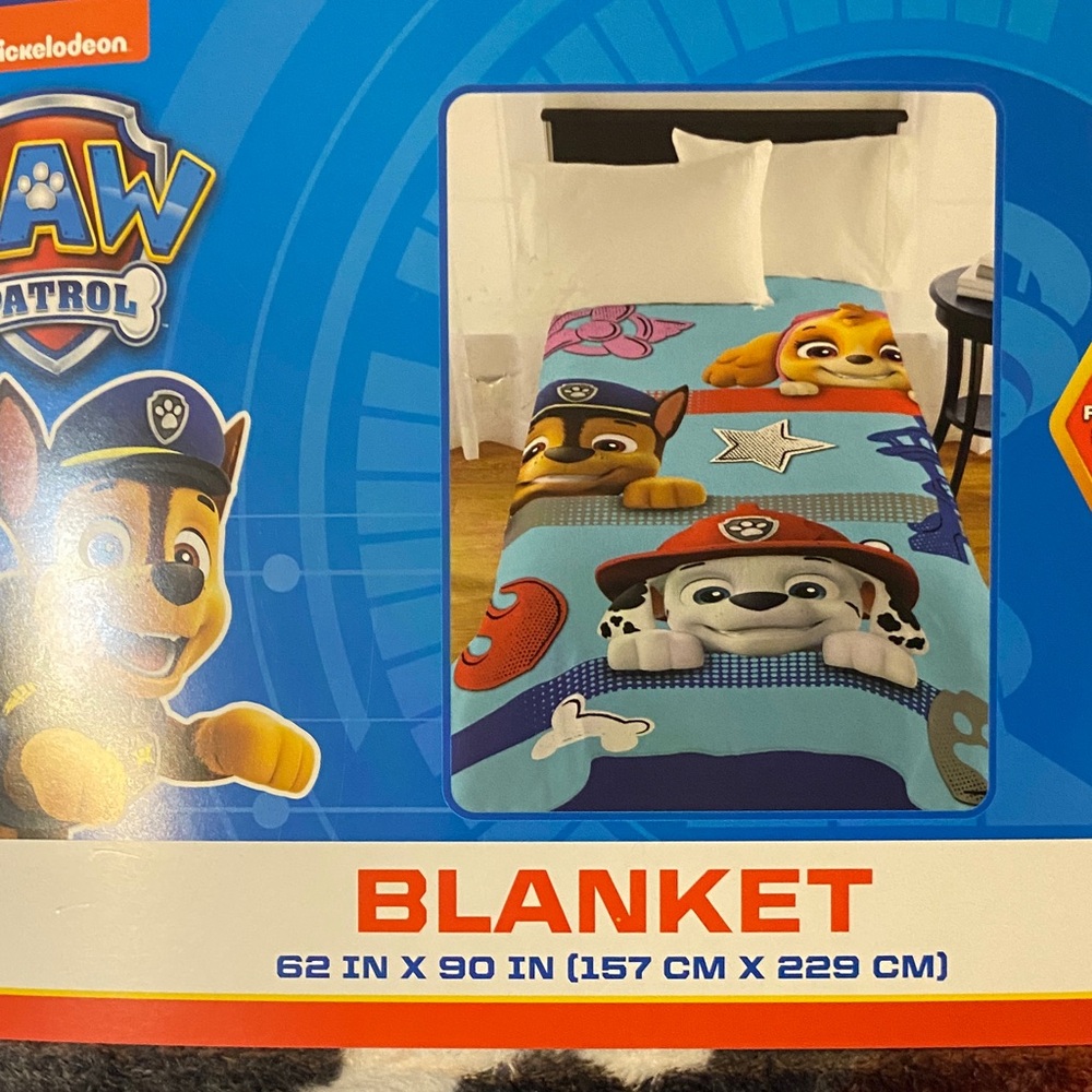 Nickelodeon Paw Patrol Blue and Red Blanket